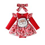 Roupa De Natal Para Menina Mlpeerw Newborn Romper Dress