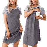 Camisola Agkrunn Feminina De Enfermagem/maternidade/parto Com Zíper Cinza M