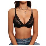 Sutiã Feminino Soly Hux Sexy De Renda Underwire Push Up Preto