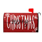 Capa De Caixa Postal Harooni Merry Christmas Red 53x46cm