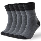 Meias De Lã Mosotech Warm Thick Winter, 5 Pares Para Homens
