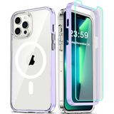 Capa De Telefone Coolqo Magnética Com Vidro Temperado Para Iphone 13 Pro Max