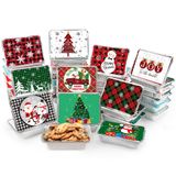 Latas De Biscoitos De Natal Akerock 40 Unidades Com Tampa Para Armazenamento De Alimentos
