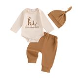 Roupas: Duas Abóboras, Recém-nascido, Menino De 3 A 6 Meses, Algodão, Marrom