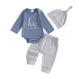 Roupas: Duas Abóboras, Recém-nascido, Menino De 3 A 6 Meses, Algodão, Azul