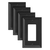 Placas De Parede Treewell Decorator Outlet Cover Plate Preta, Pacote Com 4
