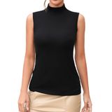 Top Feminino Mangdiup, Simulado, De Gola Alta, Sem Mangas, Tamanho Gg