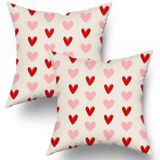 Capas De Travesseiro Aportt Dia Dos Namorados 45x45cm Vermelho Rosa Amor