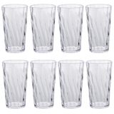 Copo Para Beber Hongboli De Plástico Inquebrável De 300 Ml, Conjunto De 8 Transparentes