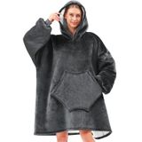 Cobertor Vestível Com Capuz Toetoemax Warm Flannel Grey Unissex