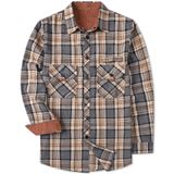 Camisa Masculina Sangtree De Flanela De Manga Comprida Xadrez Com Botões