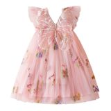 Vestido Nnjxd Baby Girl Com Bordado De Flores Em Tule, 2-3 Anos, Rosa