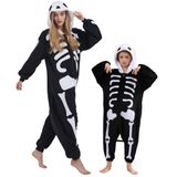 Pijama Deley Skeleton Animal, Macacão, Fantasia De Halloween