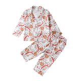 Conjunto De Pijama Fsadfeas Para Crianças, Meninas E Meninos, Natal, Papai Noel, 4-5 Anos