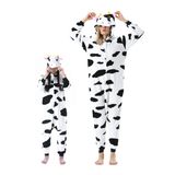Pijama De Macacão Darkcom Cow Flannel Unissex Para Adultos