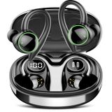 Fones De Ouvido Sem Fio Pefupew Bluetooth 5.3 Sport Com Microfone Enc 48h Preto