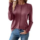 Blusas Femininas Evaless, Verão, Outono, Elegantes, Casuais, Vermelhas, Gg