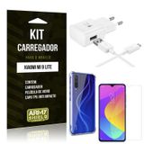 Kit Carregador Tipo C Mi 9 Lite Carregador + Capinha Anti Impacto + Película de Vidro - Armyshield