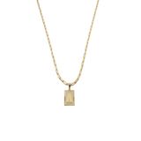 Cordão 60cm Masculino Feminino Pingente Letra A Banhado Ouro