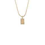 Cordão 60cm Masculino Feminino Pingente Letra J Banhado Ouro