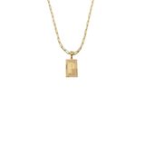 Cordão 60cm Masculino Feminino Pingente Letra P Banhado Ouro