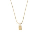 Cordão 60cm Masculino Feminino Pingente Letra W Banhado Ouro