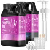 Kit De Resina Epóxi Puduo Crystal Clear, Proporção 1:1 De 1000 Ml Com Ferramentas