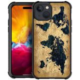 Capa De Telefone Fkbrcl4u Para Iphone 15 Brown World Map Design