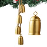 Decoração De Natal Cow Bells Huidao Gold Vintage 4 Unidades