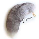 Chaveiro Chunxiao Luxe Fox Fur Tail, Acessório De Moda, Azul