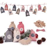Sacos De Calendário Do Advento De Natal, Serapilheira, Contagem Regressiva De 24 Dias