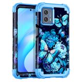 Capa De Telefone Miqala Para Motorola Moto G 5g 2023 Azul De Corpo Inteiro