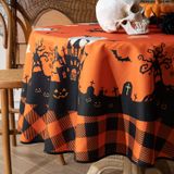 Toalha De Mesa Mikiup Halloween Castle Ghost Orange 152x366cm