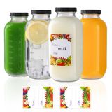 Garrafas De Suco De Vidro Alotpower 32 Onças/946 Ml Com Tampas, Conjunto De 4