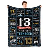Cobertor Turelos, Presente De 13º Aniversário Para Menino De 13 Anos 150x125cm