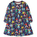 Vestido Hongshilian Little Girls De Algodão De Manga Comprida 6t Princess