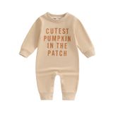 Roupa De Halloween Para Bebês Mozikqin Pumpkin Patch Romper 12-18m