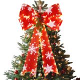 Decoração De Laço De Natal Brightown Led Vermelho Com Temporizador 40x60cm