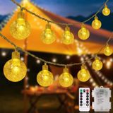 Led Globe String Lights Ghustar 120 52ft Operado Por Bateria