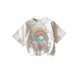 Camiseta Feminina Roseseek Com Estampa Gráfica De Manga Curta 10y Branca