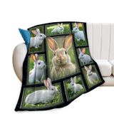 Cobertor De Pelúcia Nopenta Cute Rabbit Bunny Ultramacio 125x100cm