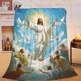 Cobertor Exroozy Jesus Christian Prayer Fleece 100x125cm
