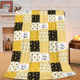 Cobertor Coxpiso Bee Fleece Throw 100x125cm Para Crianças E Adultos