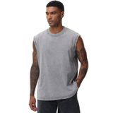 Camiseta Sem Mangas Masculina Snowelve, Camiseta De Treino, Cinza, 2gg