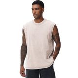 Camisetas De Treino Masculinas Snowelve Acid Wash, Algodão Marfim