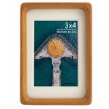 Porta-retratos Tacomany Feito À Mão Em Madeira Natural 2x3/3x4 Cm