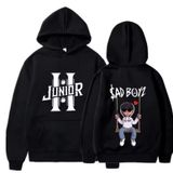 Moletom Com Capuz Tiekea Junior H Sad Boyz Fashion, Preto