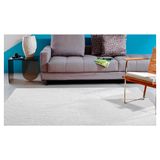 Tapete para Sala Quarto Classic 150x200cm Grande Peludo Macio Branco