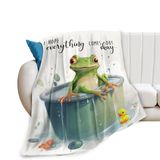 Cobertor Citari Funny Frog Fleece Para Meninas, Mulheres, Homens E Meninos, 50x40