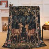 Cobertor De Lã Mecowcm Rustic Deer Super Soft 100x125cm